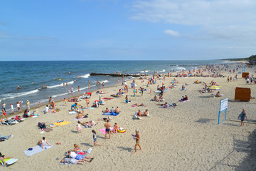 Beach on the bank of the Baltic Sea, Russia