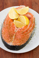 fresh fish with lemon