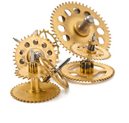 Fototapeta na wymiar mechanical clock gears