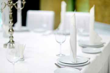 Table set for an event party