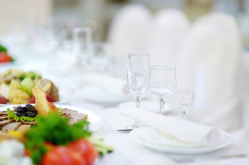 Table set for an event