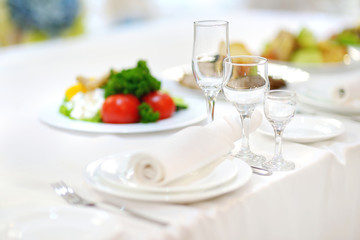 Table set for an event