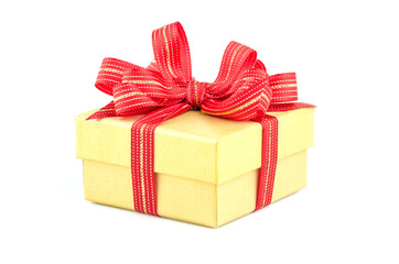 Gift box isolated white background