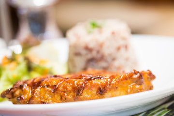 Close up pork steak