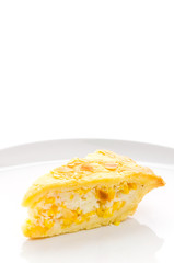 Pie corn isolated on white background