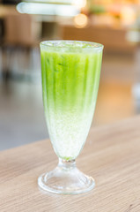 Iced green tea latte