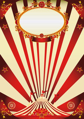 circus vintage red and cream poster