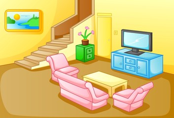 Interior of a house living room