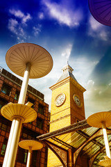 In front of the Unedrground station