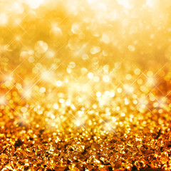 Golden glitter background