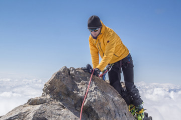 Bergsteiger in den Alpen