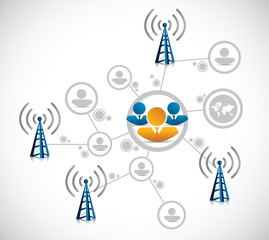 Fototapeta na wymiar wifi connection network illustration design