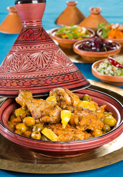 Tajine Poulet citron aux olives