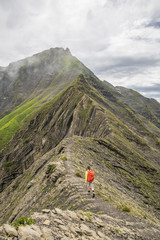 Fototapeta na wymiar Wandern in den Alpen