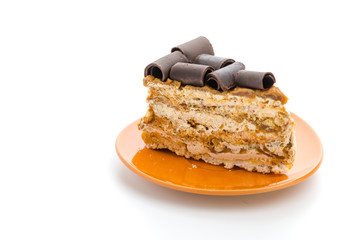 Coffee cake isolated on white background