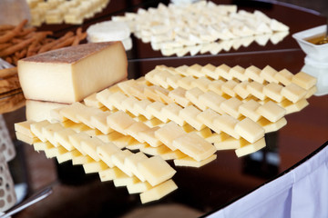 Buffet with cheese