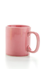Color mug isolated on white