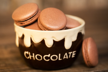 Traditional french colorful macarons