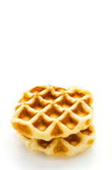 Waffle isolated on white background