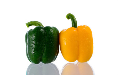Obraz na płótnie Canvas Yellow and green Bell Pepper.