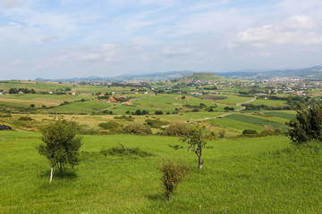 Fototapeta na wymiar Beautiful Cantabrian countryside near Santillana del Mar