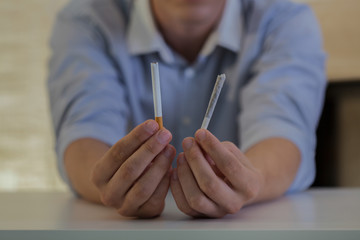 Man with cigarettes