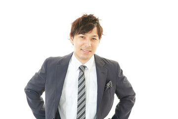 笑顔のビジネスマン