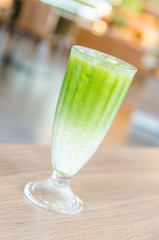 Iced green tea latte