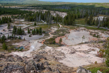 Looking Down at Yellowstone Paint Pots