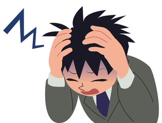 ビジネスマン／頭痛