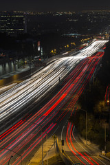 Obraz premium San Diego Freeway Los Angeles Night