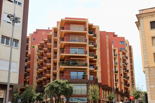 FIGUERES, SPAIN – JULY 17, 2013: Modern building in Figueres,
