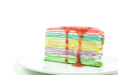 colorful  cake on white background