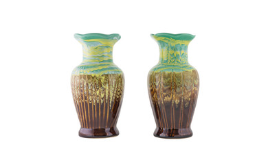 Decorative ceramic vase isolated