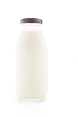 Milk bottle. Isolated on white background