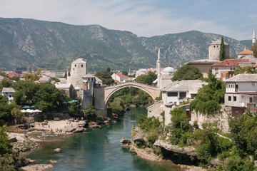 Fototapeta na wymiar Alte Brücke in Mostar