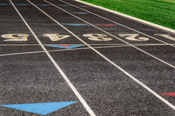 outdoor running track lanes