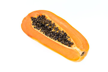 Papaya isolated on white