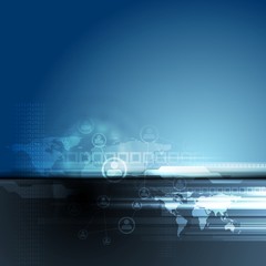 Dark blue concept team background