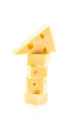 Cheese isolated on white