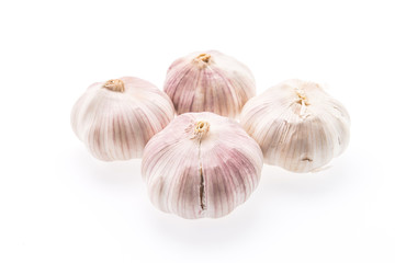 Garlic isolated on white