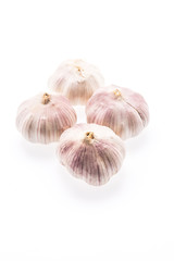 Garlic isolated on white