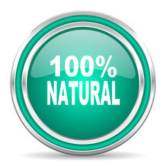 natural green glossy web icon