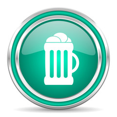 beer green glossy web icon