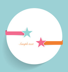 Cute note papers, ready for your message. Vector illustration.