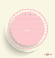 Naklejka premium Note papers, ready for your message. Vector illustration.