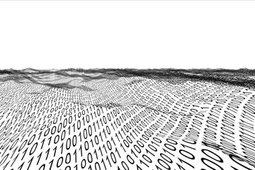 Digitally generated binary code landscape
