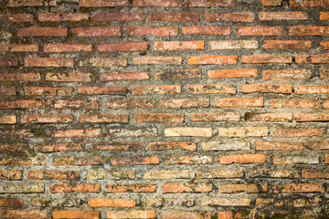 Old brick wall of a Buddhist temple - background