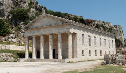 Fototapeta na wymiar Church at Old Fort, Corfu Town