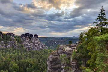 Saxonian Swiss Rock Formation near Dresden